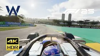 Alexander Albon&acute;s Williams FW-47 - 2025 Brasilian GP Race | F1 25 Steering Wheel Gameplay