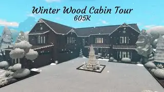 Winter Wood Cabin ⛄❄️ | Roblox Bloxburg Home Tour | 605K