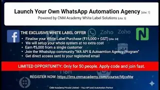 Launch Your White Label Whstapp API and Automation Agency 2026!-CNM Academy