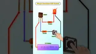 Simple Transistor LED Control Circuit using Push Button | 3.7V Battery DIY Project 💡