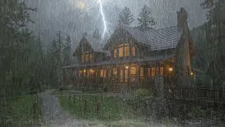🌙🌧️ Cozy Cabin Rain Sounds for Deep Sleep 😴 Night Forest Rain Ambience