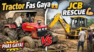 ractor Fas Gaya Yaar 😱 | JCB Se Tractor Nikala | Full Construction Site Drama