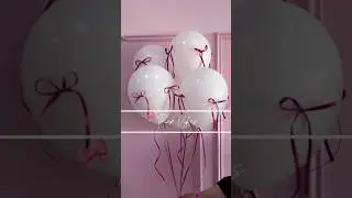 July 🎀 birthday Decoration idea 💗✨ #ballon #bow #cakedecorating #unboxing