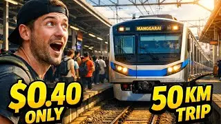 I Traveled 50 km for ONLY $0.40 (Indonesia's Cheapest Train Adventure)