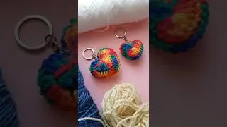Heart keychains ⭐ #crochet #heart #cutekeychain