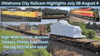 High-Wide Special, Herzog SD70M, FEC & more! | Oklahoma City Railcam Highlights July 28-August 4