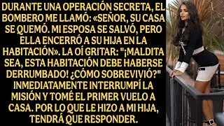 Durante una operación secreta, el bombero me llamó: Señor, su casa se quemó. Mi esposa se...