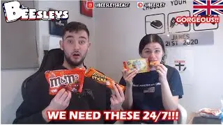British Couple Try Snacks Sent from America for the first time! (Girl Scout Cookies, Reeces & More!)