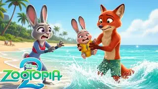 Nick & Judy Take Their Daughter to the Beach&hellip; Chaos Ensues | Zootopia 2 #zootopia2