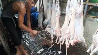 incredible two biggest Gaot cutting skills super fast mutton cutting skills