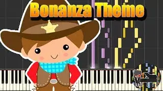 Bonanza Theme - Bonanza [Piano Tutorial] (Synthesia) HD Cover