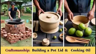 Craftsmanship: Building a Stove, Making a Pot Lid & Cooking Oil #nature #woodworking #build