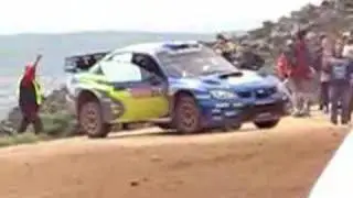 WRC 2008 Italy Solberg Monte Lerno puncture