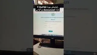 FA/FSC RAWALPINDI BOARD RESULT ANNOUNCED #result #fa  #shorts #kahuta