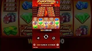 Outrageous High Bidding Playing 777's Fire Strike Slot Game