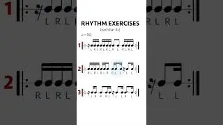 Rhythm exercises for musicians #rhythms #musiclesson #drumlesson 🎵🥁