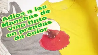 #manchasdevino# DIY Como ELIMINAR  MANCHAS  de VINO  TINTO 🍷 y SANGRE 🩸en prendas a COLOR