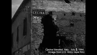 American Troops In Cecina, Italy  - July 3, 1944.