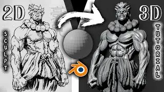 Blender Sculpting Character Tutorial (AKUMA) Street fighter
