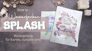 💦 Wasserfarben Spritzer Tutorial  |  Lettering Komposition  |  Water Splash und Modern Background
