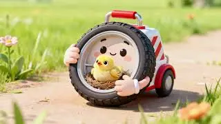Wheel on the Rescue Saves a Baby Bird | Rescue Vehicle Song for Kids | Nursery Rhymes