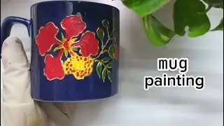 Diy Mug Painting ☕ | #mug #cup #diy #painting #art #tutorial #handmade #flower #design