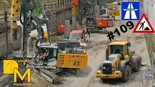 MEGA AUTOBAHN BAUSTELLE #109 🚧 LIEBHERR LB BOHRGER&Auml;TE VOLVO CATERPILLAR RADLADER