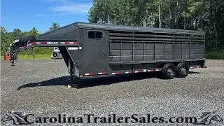 2024 Delco 24&rsquo; Stock Combo Trailer Tour | 20&rsquo; Stock Area, Dressing Room