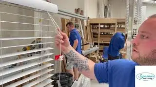 How to retrieve intermediate cords on Faux Wood Venetian Blinds