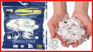 Summits Point 100 PCS Compressed Magic Towel, Napkin Tissue, Camping Wipes, Coin Tissue