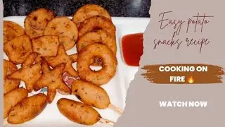 Mazadar Crispy Potato Snacks😋by Cooking on fire 🔥 #easyrecipe#cookingonfire