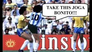 Maradona Red Card!  👿🤯 The Day Maradona Had Enough and Fought Back Against Brazil!