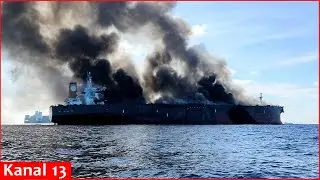 Российский теневой танкер сел на мель у побережья Черного моря Болгарии после предполагаемого укр...