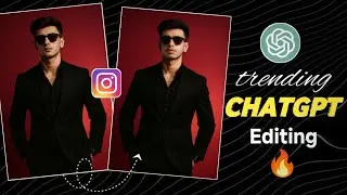 Instagram Trending Reel Editing | Chatgpt Red Background Image Editing hindi | Cinematic Image Edit