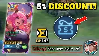 WHEN GLOBAL CICI ABUSE THIS EMBLEM!‼️(fast item!💀) | CICI VS. ZILONG -MLBB🔥