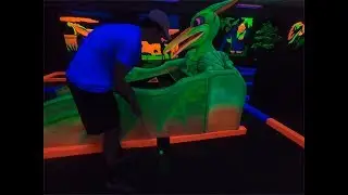 We went glow putting!