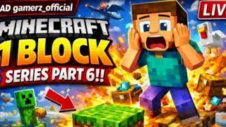 Live streaming of AD gamerz_official || Minecraft PE 1 block series part 6😱😱🤩😲