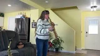 Missy playing Through the Years on new soprano saxophone.
