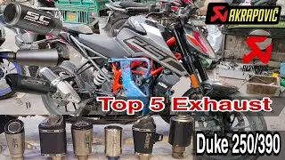 Top 5 Best Exhaust For KTM Duke | Best & Cheapest Exhaust Duke 250 Bs6🔥 #duke250 #duke390 #exhaust