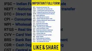 Full Form of Words! Shortcut Keys of Tally ! #tally #shorts #shortsfeed #tallyerp9 #shortfeed