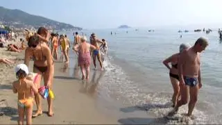 Alassio beach Italy Алассио пляж 06.09.12