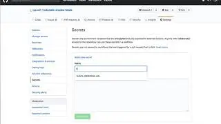 Add secret to GitHub repository
