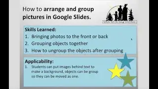 How to group and arrange objects in Google Slides.