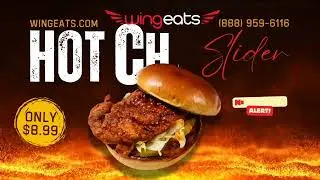 WINGEATS Hot Chicken Slider &ndash; The Hottest Chic in Town! 100% Halal, 100% Irresistible