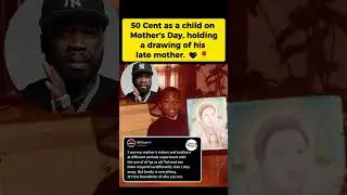 50 Cent as child on Mother&rsquo;s Day, holding a drawing of his late mother #50cent #mothersday #shorts