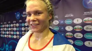 Petra OLLI FIN, wins Finland's first ever women's wrestling world championship