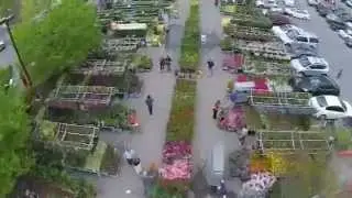 Aerial view of Aspen Hill Home Depot in spring!