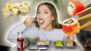 SUSHI MUKBANG! ∙ Over wonen in Amsterdam + reageren op comments | Kristina K ❤