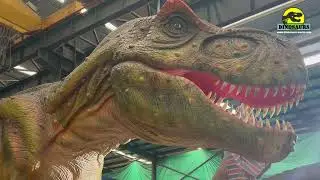 Testing 12m long Animatronic T-Rex In Factory