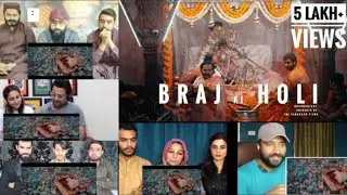 BRAJ KI HOLI  DOCUMENTARY 2021 Vrindavan Holi BarsanaNandgaon Pakistani mix reaction Holi reaction